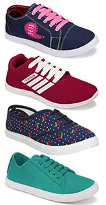 Axter Multicolor Women's Casual Sports Running Shoes 7 UK (Set of 4 Pair) (4)-5048-763-11029-5006