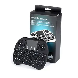Raffi Mini Keyboard Touchpad Mouse, Mini Wireless Keyboard and Multimedia Keys for Android TV Box Smart TV HTPC PS3 Smart Phone Tablet Mac Linux Windows OS (Mini Keyboard Without Backlight)