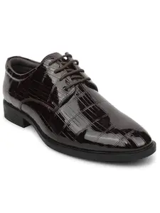 Liberty Fortune JJL-2 Formal Lacing Oxford Shoes for Men with TPR Sole | Comfortable and Lightweight | Cushioned Footbed | Suitable for Office Wedding (Brown 42 EU)