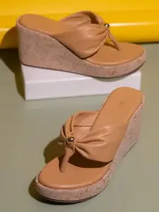 Inc.5 Women Beige Solid Wedge Heels