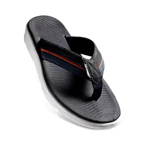 SOLETHREADS Men's Stryder Orange, Grey Slippers - 10 Uk