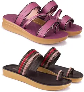 BERSACHE Extra Soft Classic Casual Slippers for Women with Regular wear | Ultra Soft & Flexibility Technology | HT-Slipper(Com)-6162-6143 Multicolor