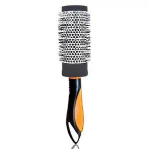 BlackLaoban Medium Hot Curl Hair Brush For Blow Drying, Styling, Curling, Straighten High-resistance Ceramic Brush For All Type Hairs Women & Men (Orange)