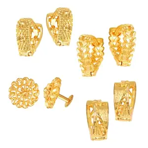 VFJ VIGHNAHARTA FASHION JEWELLERY Vighnaharta Golden Alloy Stud Earrings Combo Set(Sales Package-4 Pair Earrings) Alloy Stud Earring[VFJ1813-1790-1755-1916ERG]