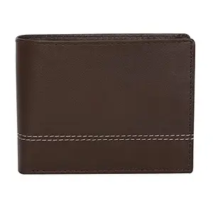 J.K LEATHERS Genuine Leather Brown Men Wallet Men Casual, Ethnic, Formal, Travel, Trendy Brown Artificial Leather Wallet (3 Card Slots)