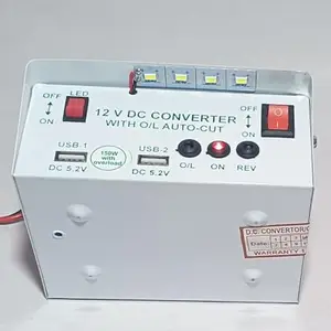 ERH India 12V Dc to 220v Ac Converter Mini Car Inverter 150 Watt for LED TV, Mobile and Laptop Charging, CCTV etc.