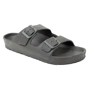 Hygear Men's Sharpy Rust Grey Slippers_7 UK (HG-GE-1005)