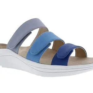 SAWYER Diabetic & Orthopedic Sandal - Womens | Blue Combo / 8.5 / M (Medium)