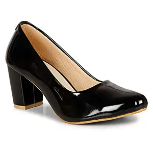 commander shoes Stlylish Heel Bellies for Girls and Women(Black 4UK 527)