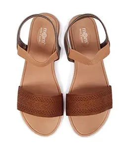 Make A Mark women's/girl's Ankle Strap sandals/super comfortable/fashion flat slippers/Brown colour