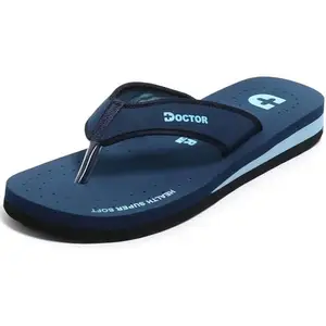 Doctor Health Ortho Flip-Flops for Men | Cushioned Anti-Skid Slippers with Breathable Footbed | Lightweight Everyday Wear Chappal for Pain Relief & Foot Support
