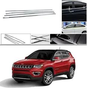 DS ENTERPRISE Lower Window Garnish Chrome for Compass - Chrome Color (Pack of 4)