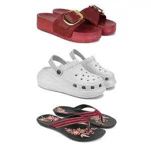 sandal for Women's,slip-ons,quality casaul sandals for Women's GRP-SAN-(3-COMBO)-1996-OO5-O22-6-EURO-37