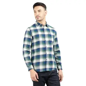 Royal Enfield Flannel Twill Plaid Shirt Green (3XL) 48 CM | Material: 100% Cotton | Fabric: Woven 164.0 GSM | Type: Button Down Collar | Style : Flannel Twill Plaid | Gender: Men's