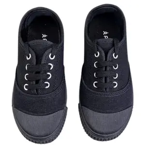 Boys School Shoes |Formal Shoes | Black Lace-up School Shoes | Canvas School Uniform Shoes | Tennis PT School Shoe for Kids (Black 4)