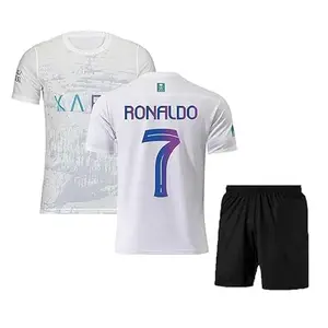 al Nasser Ronaldo 7 Boys Third Football Jersey with Shorts 23/24 (Kid's, Boys' & Men)(X-Large 42) Multicolour