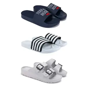 DRACKFOOT Men's Sandals | Lightweight Wear| Stylish & Easy to Wear For Men'S GR-SAN-(3-COMBO)-1588-3026-3114-8