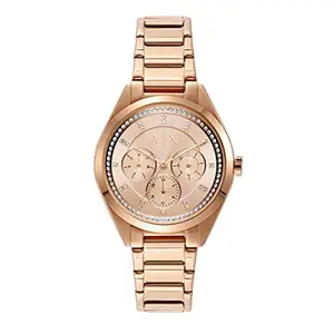 Armani Exchange Stainless Steel Analog Rose Gold Dial Women Watch-Ax5658, Rose Gold Band