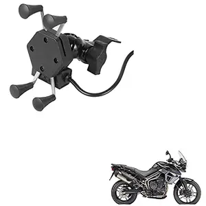 Auto Pearl -Waterproof Motorcycle Bikes Bicycle Handlebar Mount Holder Case(Upto 5.5 inches) for Cell Phone - Triumph Tiger 800 XR