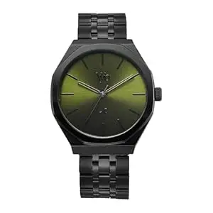 Fastrack Vyb Challenger Quartz Analog Deep Green Dial Metal Strap Watch for Men