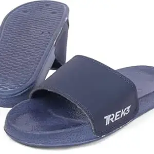 TREK3 Slide Flip Flops Slippers for Men & Women, Casual Slip-On, Lightweight Comfortable Open Toe Slippers for Daily, Anti-Slip Sole Bathroom Slippers,