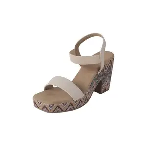 Metro Women's Beige Synthetic Fashionable Wedge Heels UK/8 EU/41 (34-353)