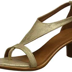 Bata Women Laini Gold Fashion Sandals-5 UK/India (38 EU) (7618005)
