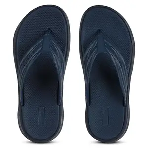 Aqualite Slippers for Man with EVA Sole, Slip-on Flat Flip Flops for Man, Durable Slides for Men Casual, Rubber Slippers for Boys, Comfortable Slipper for Indoor Outdoor use Navy Blue Size-7