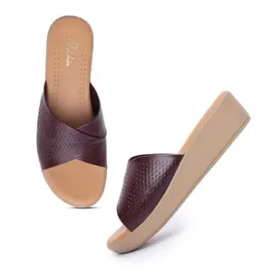 Padchin Women Open Toe Wedges Heel Cherry Sandal