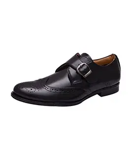 HiREL'S Men's Black Shoes-6 UK/India (39 EU) (hirel615)