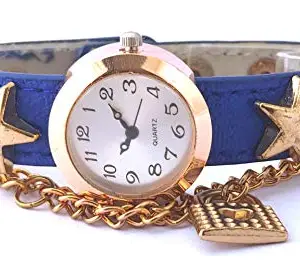ITHANO - Leather Bracelet Analogue Blue Lovelock Women's Watch-ITLVLKBL01