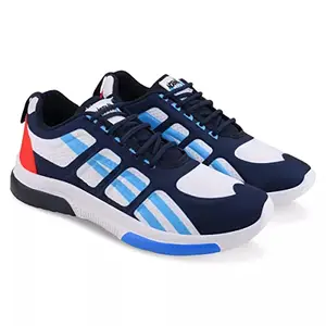 Roshan Footwear Men's Mesh Sport Running Shoes | Navy Blue | 10 UK | wocwsDu1-10