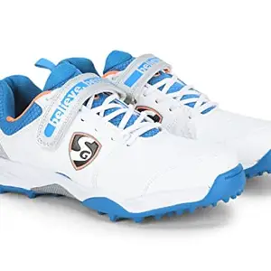 SG Mens Century 4.0 White/Aqua/Orange Cricket Shoe - 7 UK (SG01CR161693)