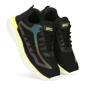 ARICS Running Jogging Shoes for Men (Black, 10)