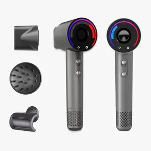 Caiva Aerosmart T50 Pro X Lightweight Blow Dryer with Diffuser & Concentrator, Fast Drying, Low Noise, Negative Ion Technology for Smooth & Frizz-Free Hair - Snow Grey, 2 Year Warranty