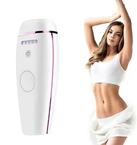JUVIW Laser Hair Remover Machines, Permanent Face 300,000 Flashes Painless Face Device Remove Hair System Remove Unwanted Hair Armpit Bikini Line Leg (White)