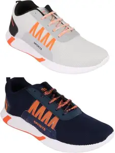 Men?s Walking, Running & Stylish Sports Shoes ? Lightweight, Breathable & Comfortable Sneakers, Gym & Outdoor Use | 10 | White | Style 716