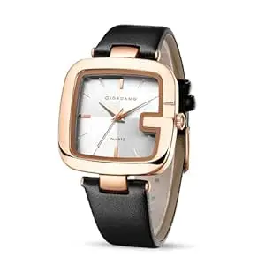 Giordano Monogram Watch for Women Dial with Metal & Leather Strap Fashionable Design, Water Resistant Quartz Analog – Perfect for Casual & Office Wear