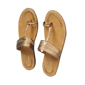 Max Women's Embellished Toe-Strap Flats Beige Fashion Slippers-3 UK (36 EU) (MAYSHOES4)