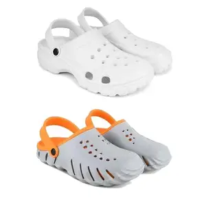 Men's Sandals Clogs| Lightweight Wear| Stylish & Easy to Wear For Men's PCV-SAN-(2-COMBO)-3122-3150-10