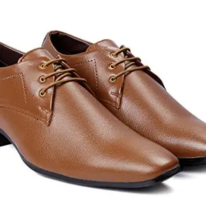 BXXY Men's Tan Height Increasing Formal Shoes -10 UK