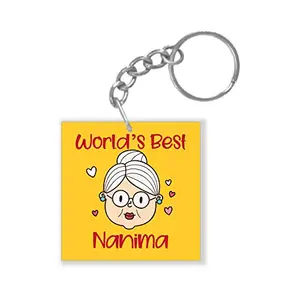 TheYaYaCafe Mothers Day Gifts for Grandmother Acrylic Printed Keychain Keyring Birthday - Worlds Best Nanima