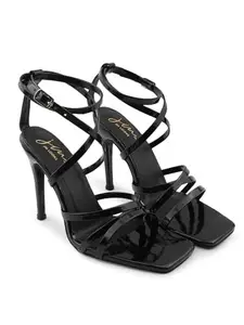 JM LOOKS Fashion Fancy Sandals: Stylish Stiletto Heels with Buckle Ankle Strap, Comfortable for Women & Girls