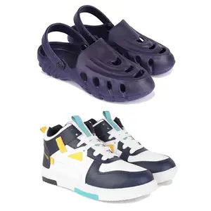 DRACKFOOT Men's Stylish Casual Shoes | Comfortable & Trendy Daily WearPremium Casual Shoes for MenGR-SPO-(2-Combo)-3136-1074-7 Multicolor