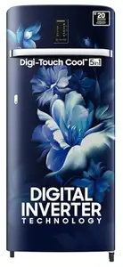 Samsung 215 L, 3 Star, Digi-Touch Cool with Display, Digital Inverter Direct-Cool Single Door Refrigerator (RR23D2E23UZ/HL, Midnight Blossom Blue, 2024 Model)