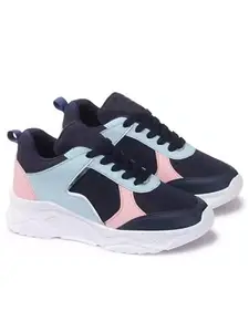 FOOTOX BE YOUR LABEL Shoes for Women | Running Shoes | Casual Shoes-FWCS-11 Blue-White-Peach-07