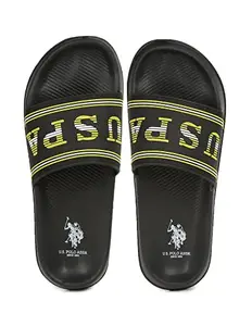 U.S. Polo Assn. Men NORDIN Black Sliders 9-UK (2FD22172Z01)
