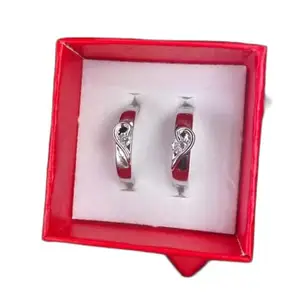Lila Fashion Jewellery Adjustable Crystal Combine make 1 Hearts Couple Finger Rings Stainless Steel Cubic Zirconia Ring (BZR_308-Combinemake1Heart_Prnt)