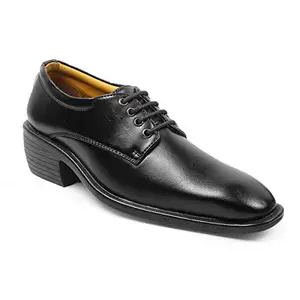 fasczo-Men's Office Wear Formal Lace-up Shoes Black