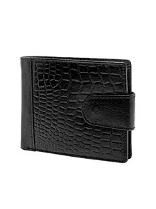 TEAKWOOD LEATHERS d Men Stylish Purse for Men RFID Protected Personalized Men's Wallet (Black)